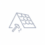 Roof and hammer graphic representing expert roofing services.